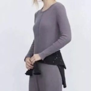 Anthropologie t.la Sasha Gray Dress 1X Plus Size New NWT Long Sleeve Cotton RARE